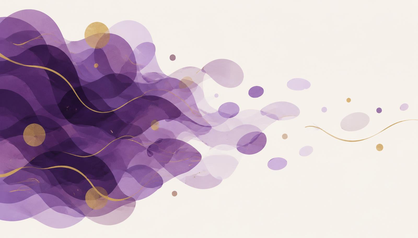 Illustration abstraite d'une vague émotionnelle qui se disperse progressivement