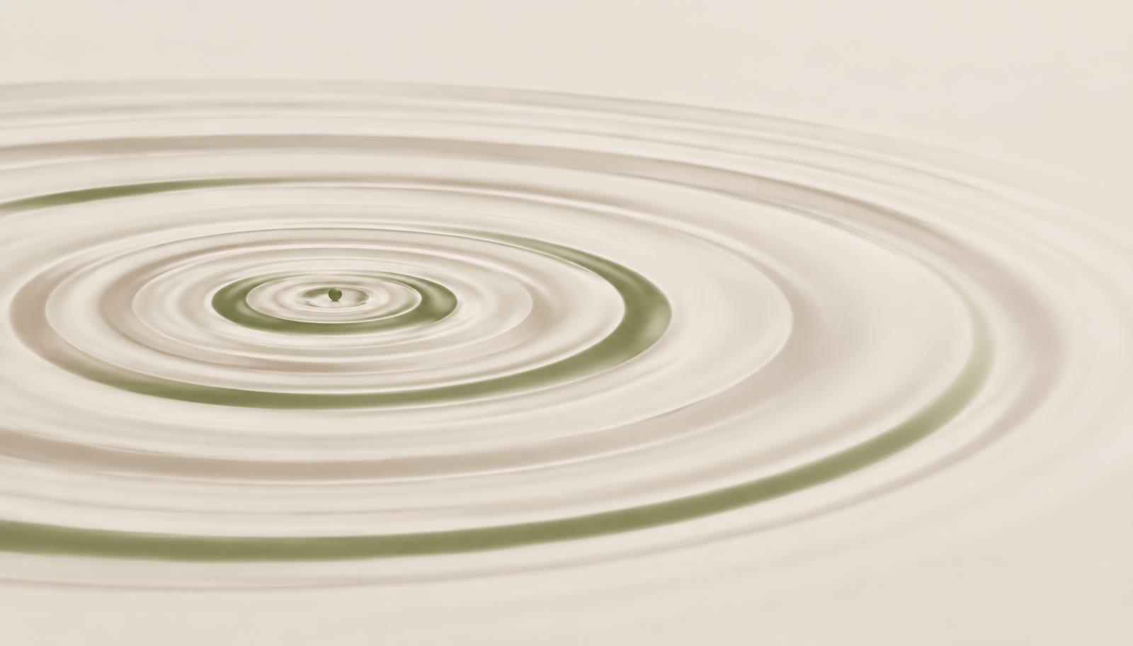 Illustration abstraite d'ondes concentriques se propageant depuis un point