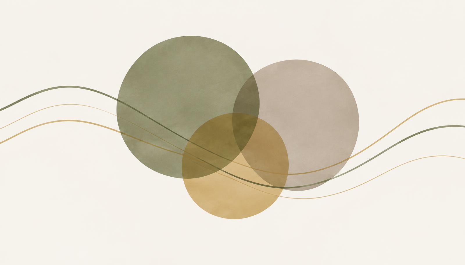 Illustration abstraite de trois cercles qui se chevauchent